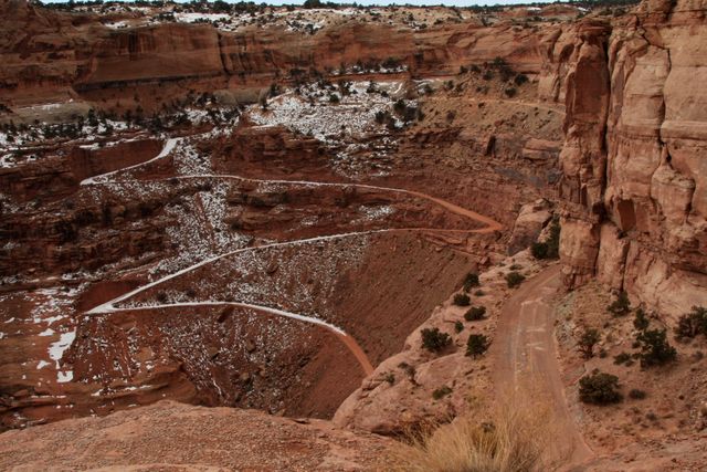 Canyonlands -- Snow covered road 