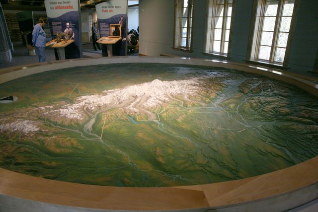 Map of the Park with Mt. McKinley in the middle 