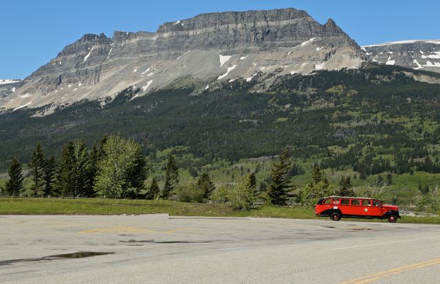 Glacier NP Red Car Tour Van 