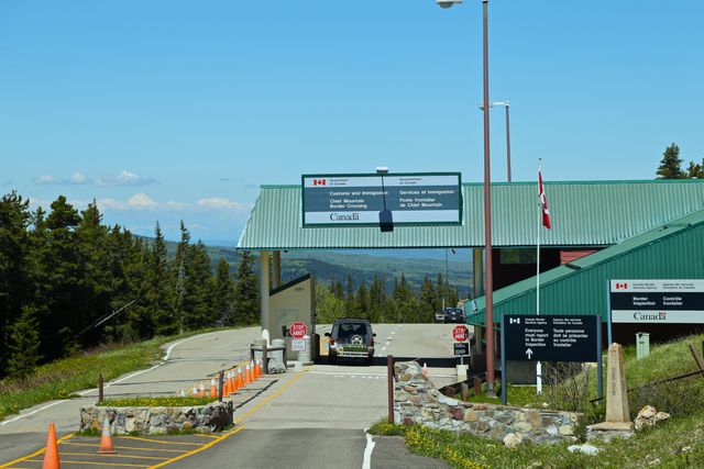 Border Crossing into Canada via Glacier NP