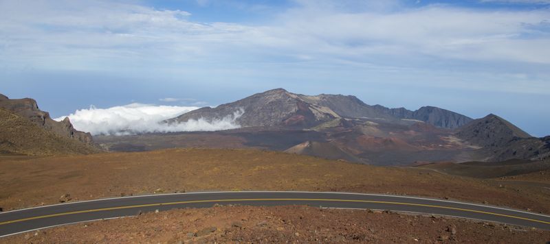 Clouds rolling in on Haleakala Crater 