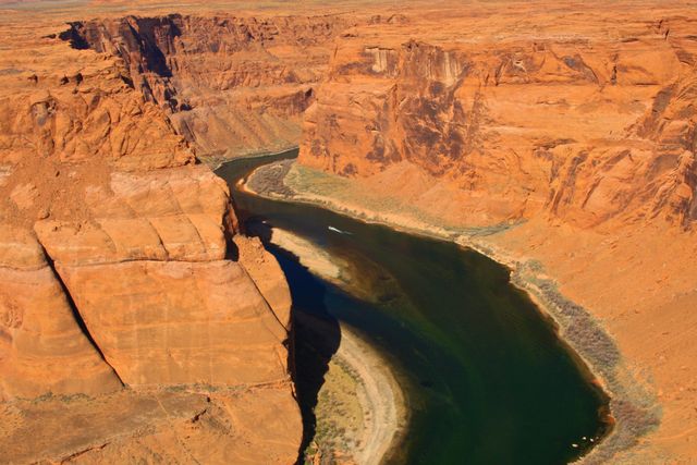 Horseshoe Bend -- 1000 foot drop from the overlook to the water 