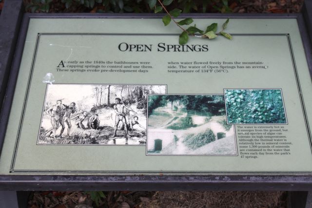 Another sign about the springs inside the park