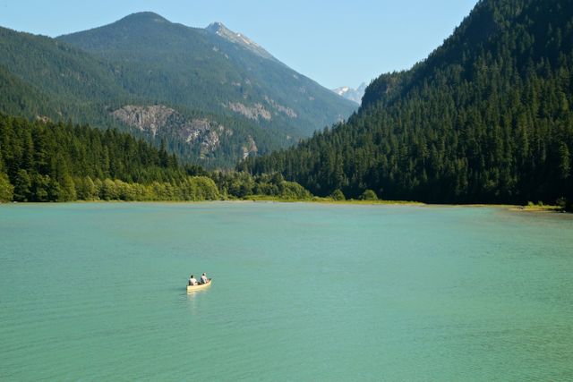 North Cascades -- Canoeing in Thunder Arm area 