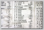 Individual names on the USS Arizona Memorial Wall 