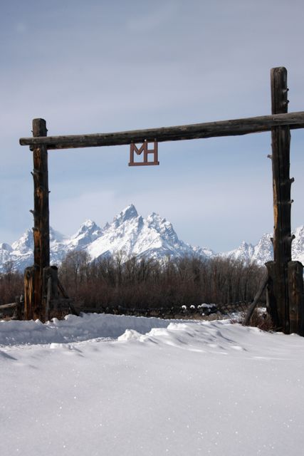 TetonsWinter -- Entrance to MH Ranch