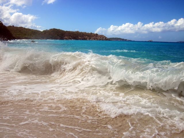 Trunk Bay on a windy day 
