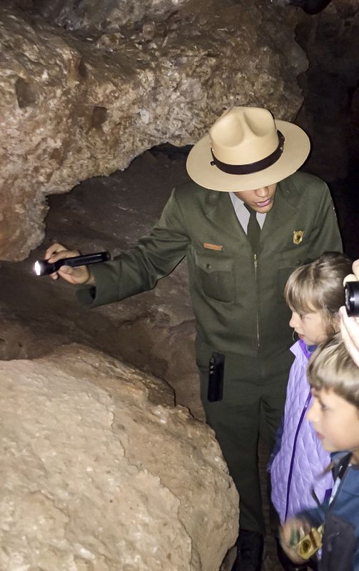 Park Ranger is explaining what we are looking at 