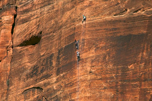 Zion NP -- Rock Climbers 