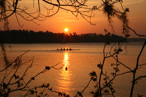 Photo of Rowing Team at Sunrise