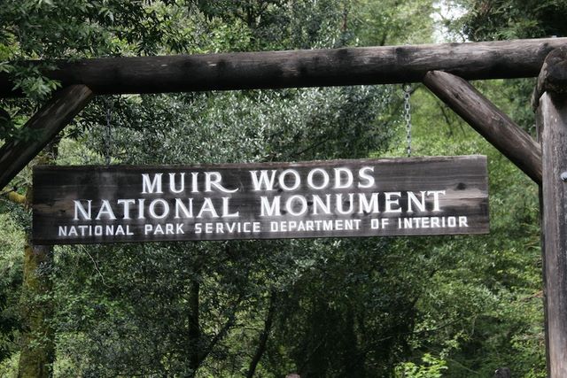 Photo of sign for Muir Woods National Monument