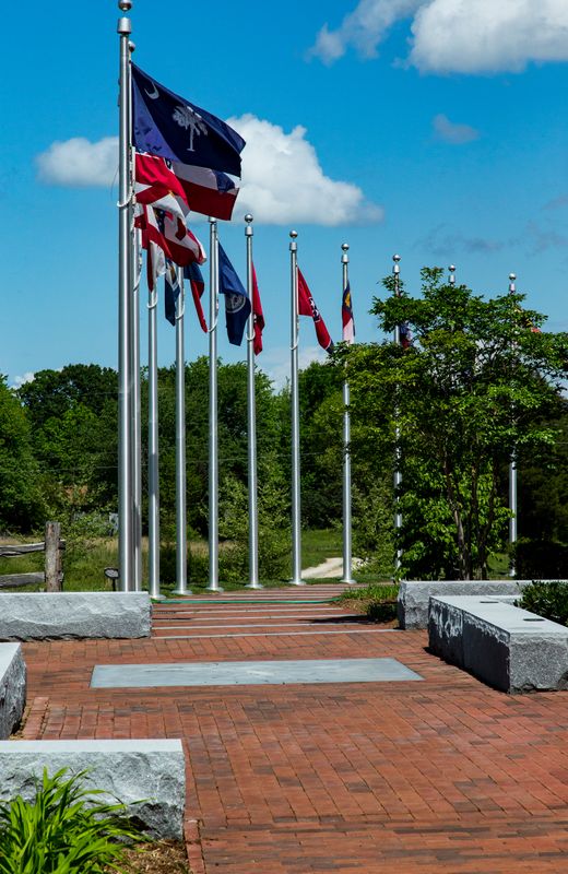 Appomattox -- Confederate State flags at Visitor's Center 