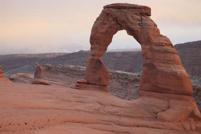 Arches NP Delicate Arch -- Delicate Arch up close 