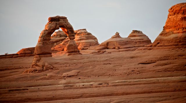 Arches NP Delicate Arch -- Delicate Arch at Sunset 