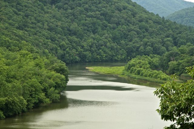 Bluestone River at bottom of tram 