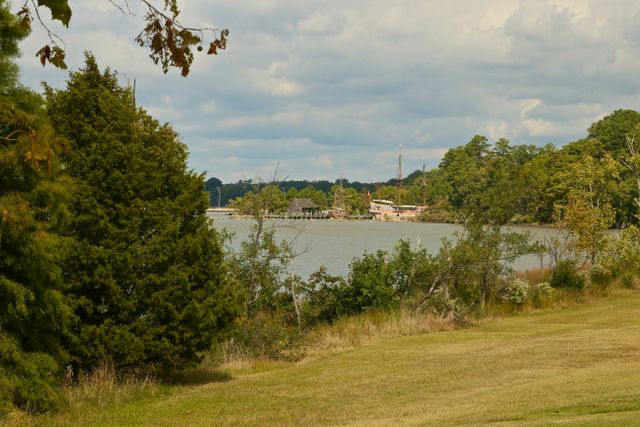 Colonial Parkway -- Yorktown in background 