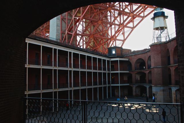 View of Fort under the Golden Gate Bridge 