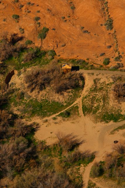 Horseshoe Bend -- Lone house on the river at the center of the bend (can only reach it by boat) 