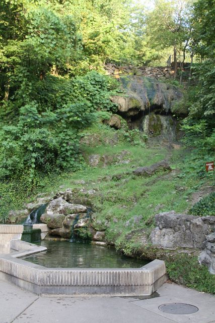 One of the many hot springs bubbling up from the ground