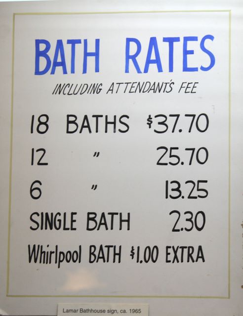 Old sign inside the Visitor's Center