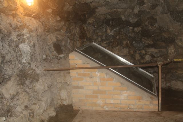 The hot spring used by the Quapaw Bathhouse (collection tank)