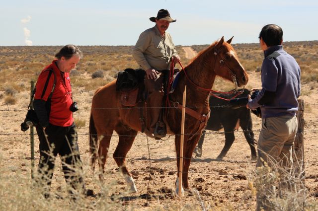 Lake Powell -- Photographer's visiting with a real cowboy 