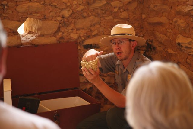 Step House Tour - Ranger discussing artifacts 