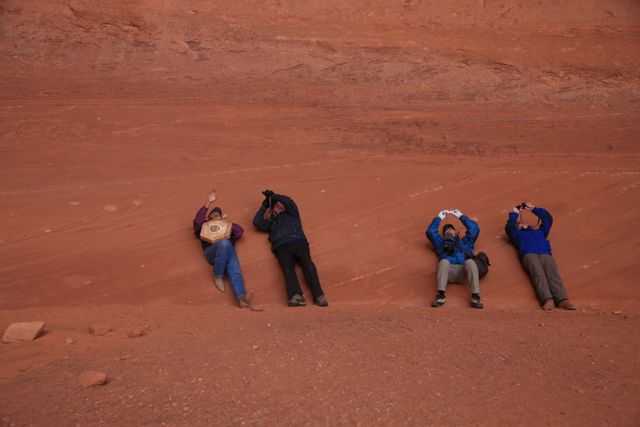 Monument Valley -- Photographers photographing a hole (see next photo) 