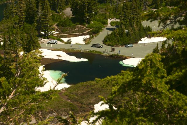 Mt Baker -- Pullout above Picture Lake 