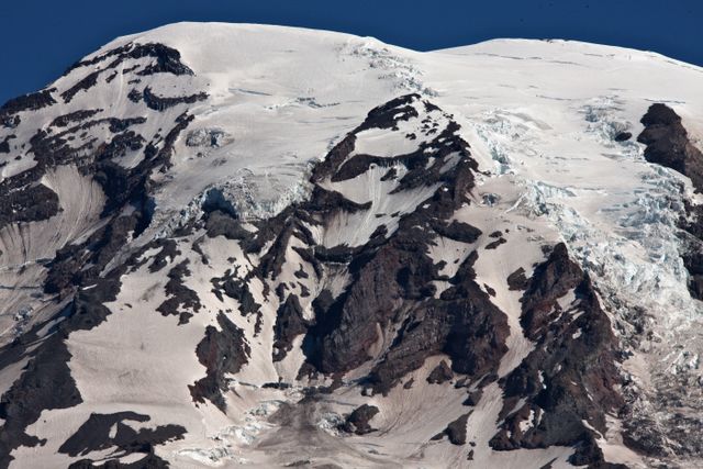 Mt Rainier -- Snow covered Mt. Rainier 