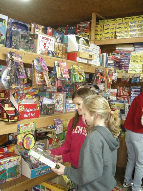Bagging Toys for needy families - Country Santa, Pumpkintown, SC 