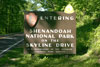 Shenandoah National Park Sign
