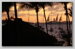Large Sailboat at Sunset