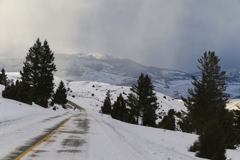 Icy North Entrance Road 
