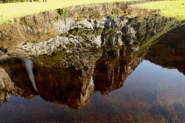Reflection of Upper Yosemite Falls
