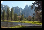 Meadow under Sentinel Rock in Yosemite Valley 